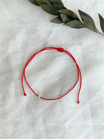 Red String 925 Ayar Gümüş Toplu 2li Kırmızı İp Çift Bileklik