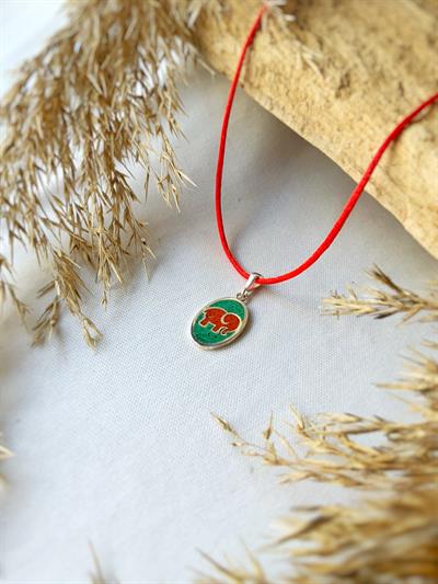 Şans Fili Gümüş Kolye Ucu