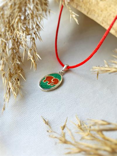 Şans Fili Gümüş Kolye Ucu