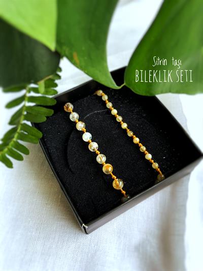 Sitrin Çift Bilekliği