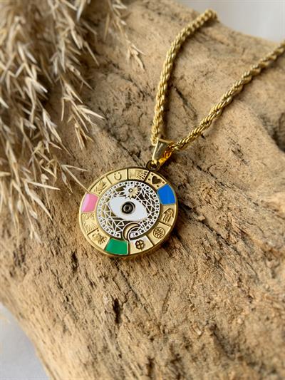 Süper Şans Tılsımı Çelik Kolye