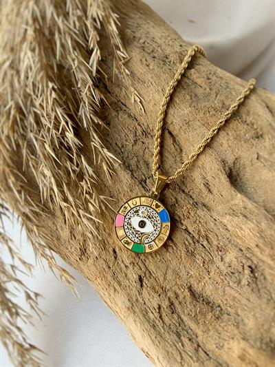 Süper Şans Tılsımı Çelik Kolye