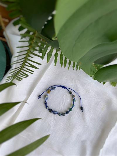 Lapis Lazuli ve Akik Tasarım Doğal Taş Bileklik