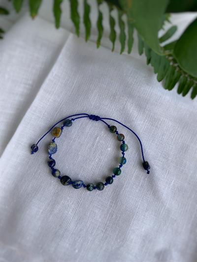 Lapis Lazuli ve Akik Tasarım Doğal Taş Bileklik