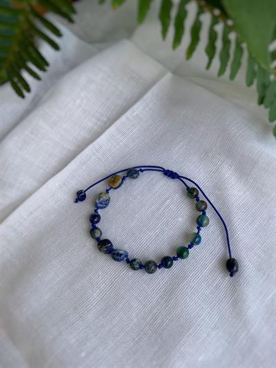 Lapis Lazuli ve Akik Tasarım Doğal Taş Bileklik