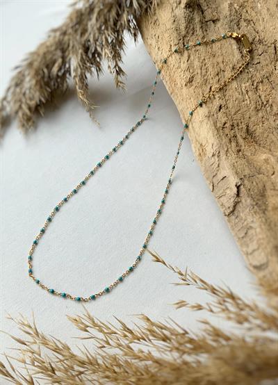 Turkuaz Mineli Çelik Zincir 