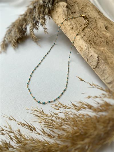 Turkuaz Mineli Çelik Zincir 