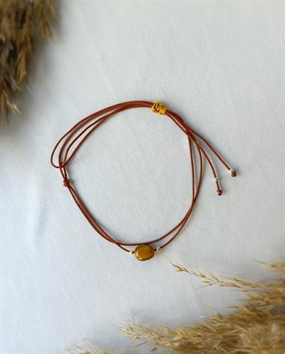 Unisex Kaplangözü Kiraz Bileklik / Halhal