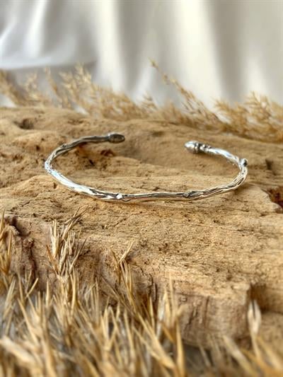 Unisex Kütük Kelepçe Bileklik