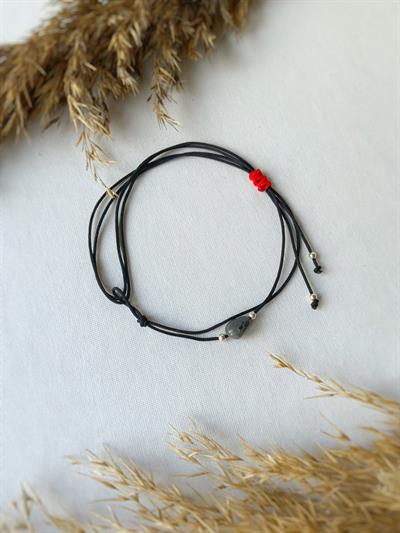 Unisex Labradorit Taşlı Kiraz Bileklik / Halhal