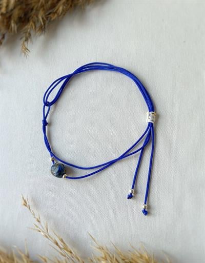 Unisex Lapis Lazuli Kiraz Bileklik / Halhal