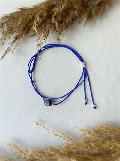 Unisex Lapis Lazuli Kiraz Bileklik / Halhal