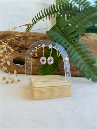 Yıldız Çelik Küpe Seti + Küpelik