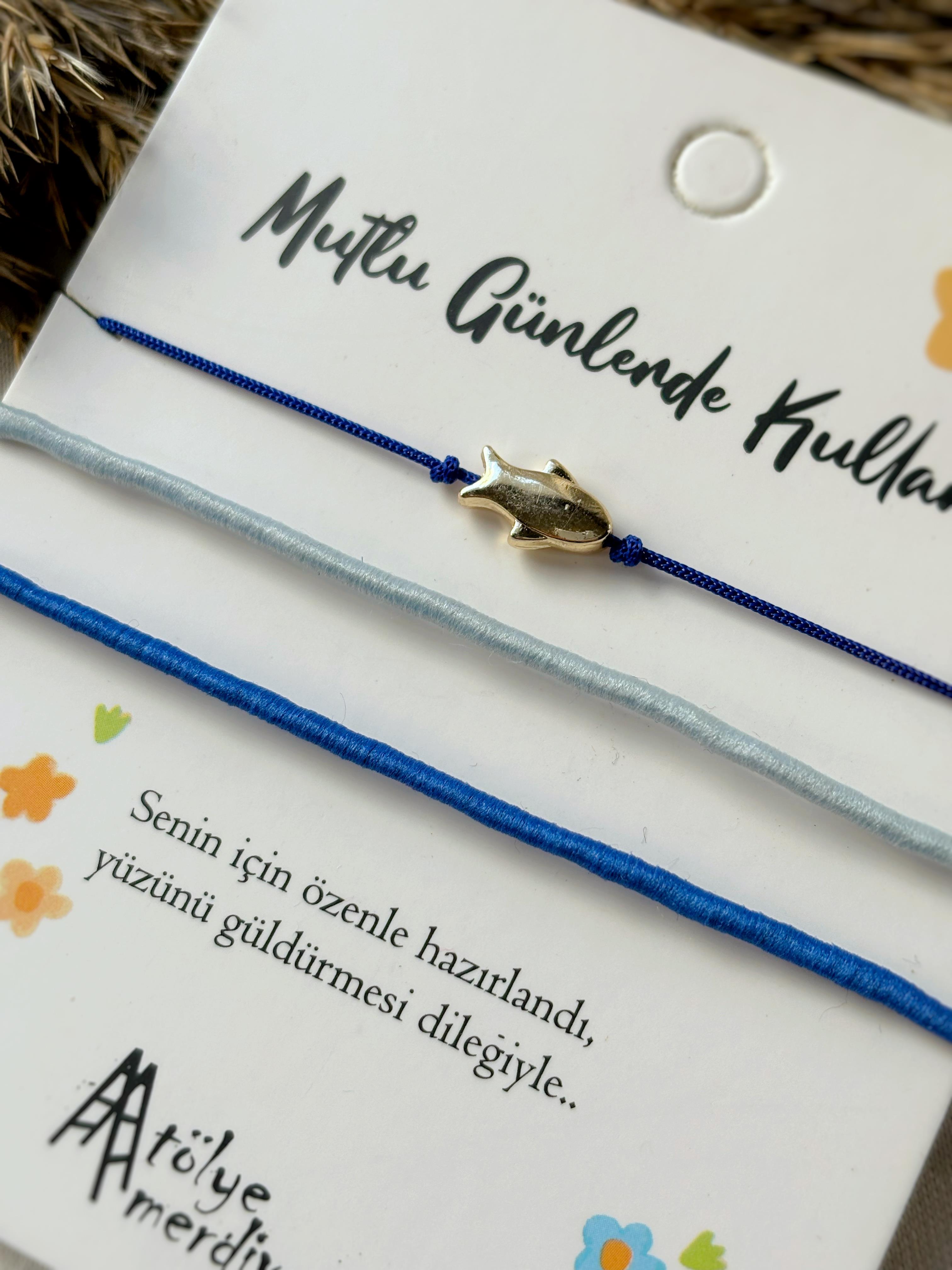 3lü Mavi Bileklik Seti Bereket Balığı