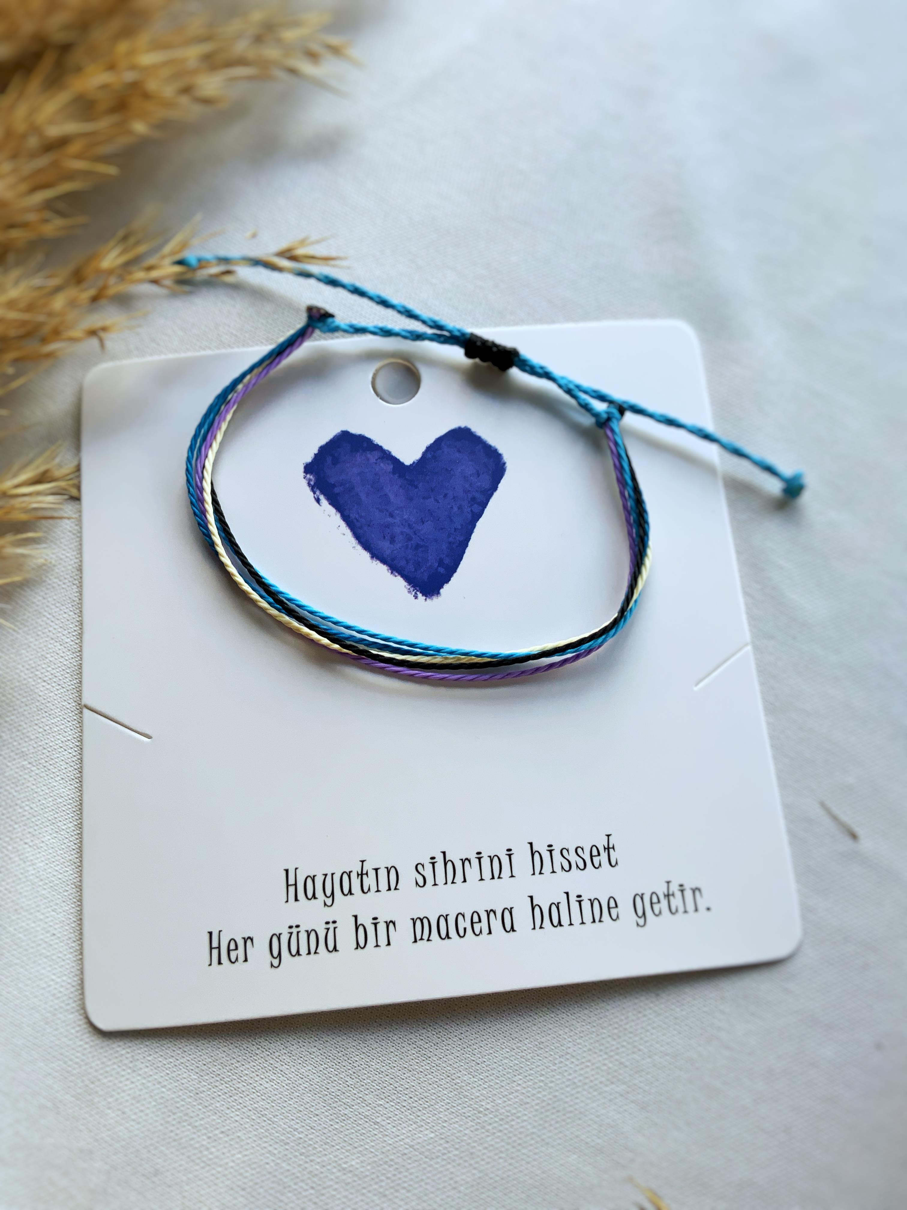 Boho Mutlu bileklik unisex çoklu ip bileklik