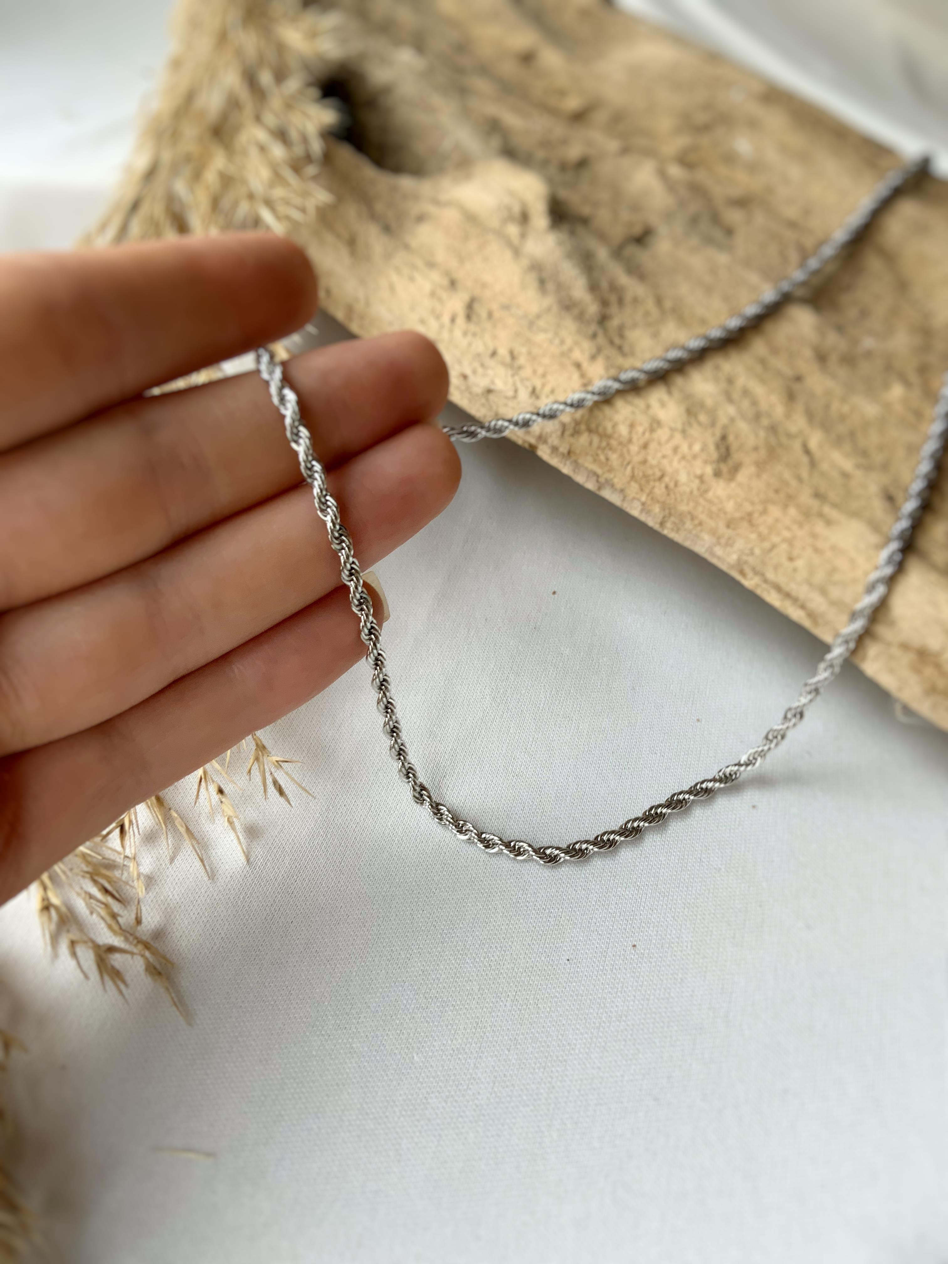 Burma Çelik Zincir Silver Gümüş