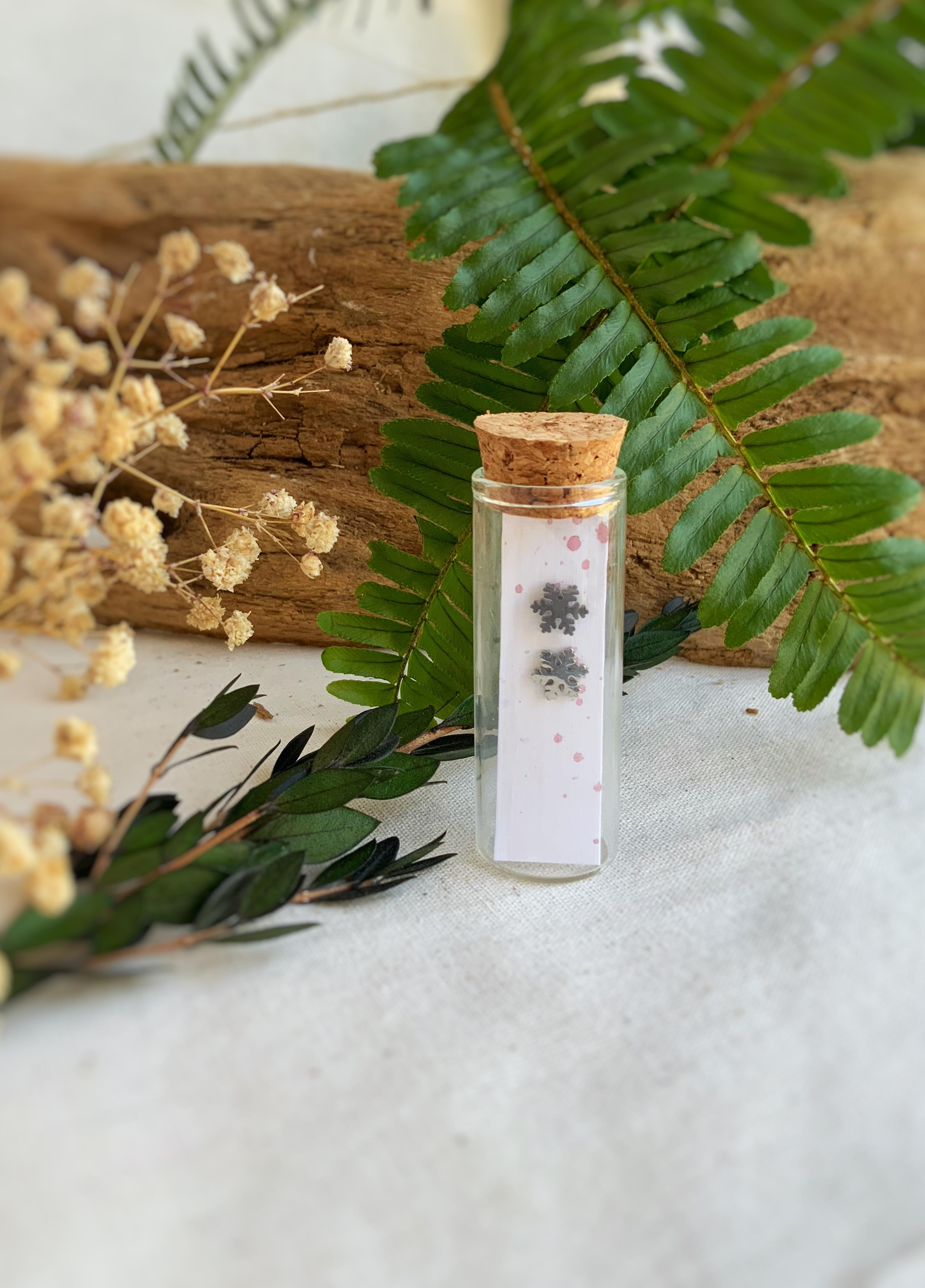 Çelik Kar Tanesi Küpe