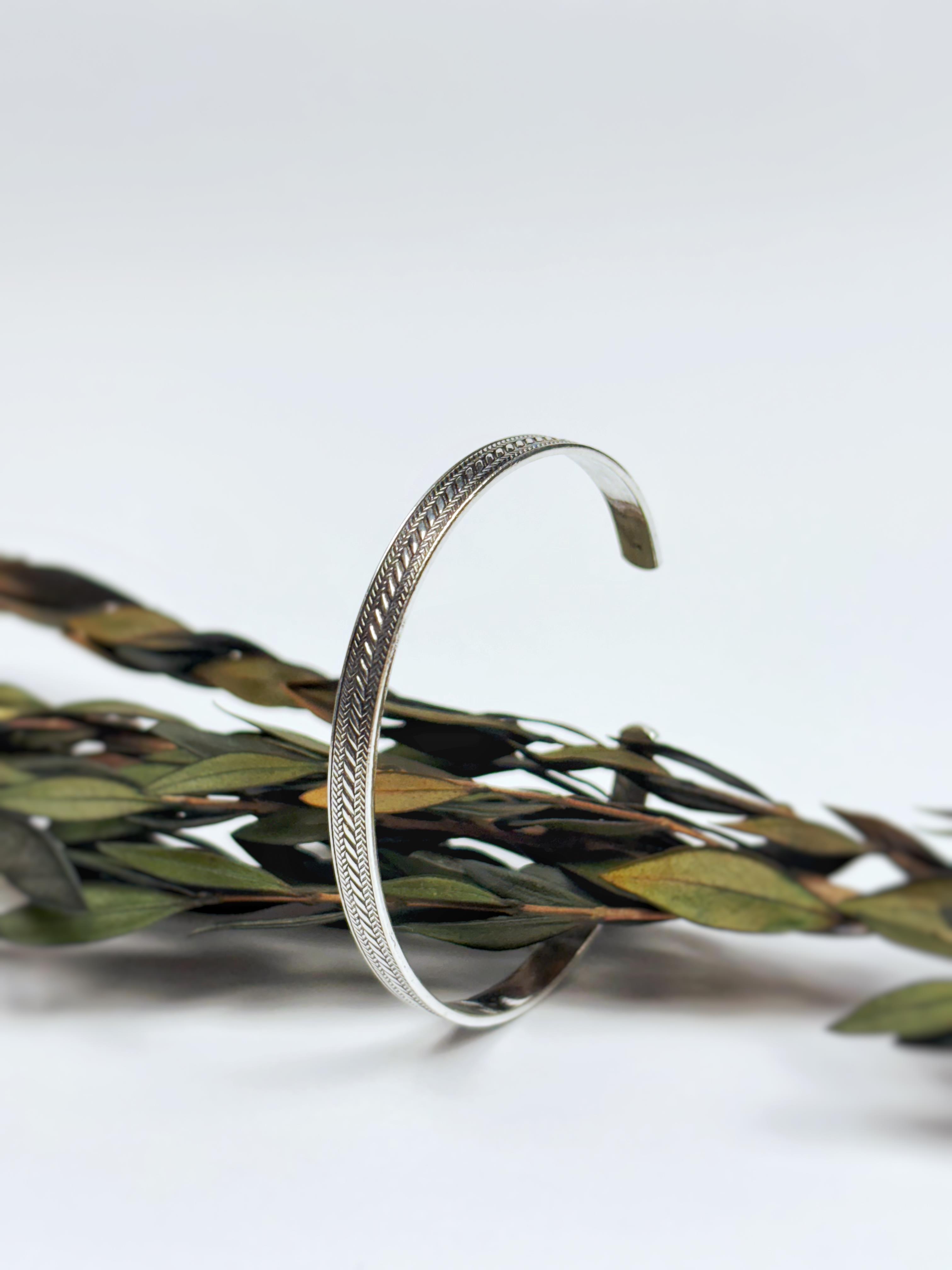 Çift Örgü Unisex Kelepçe Bileklik