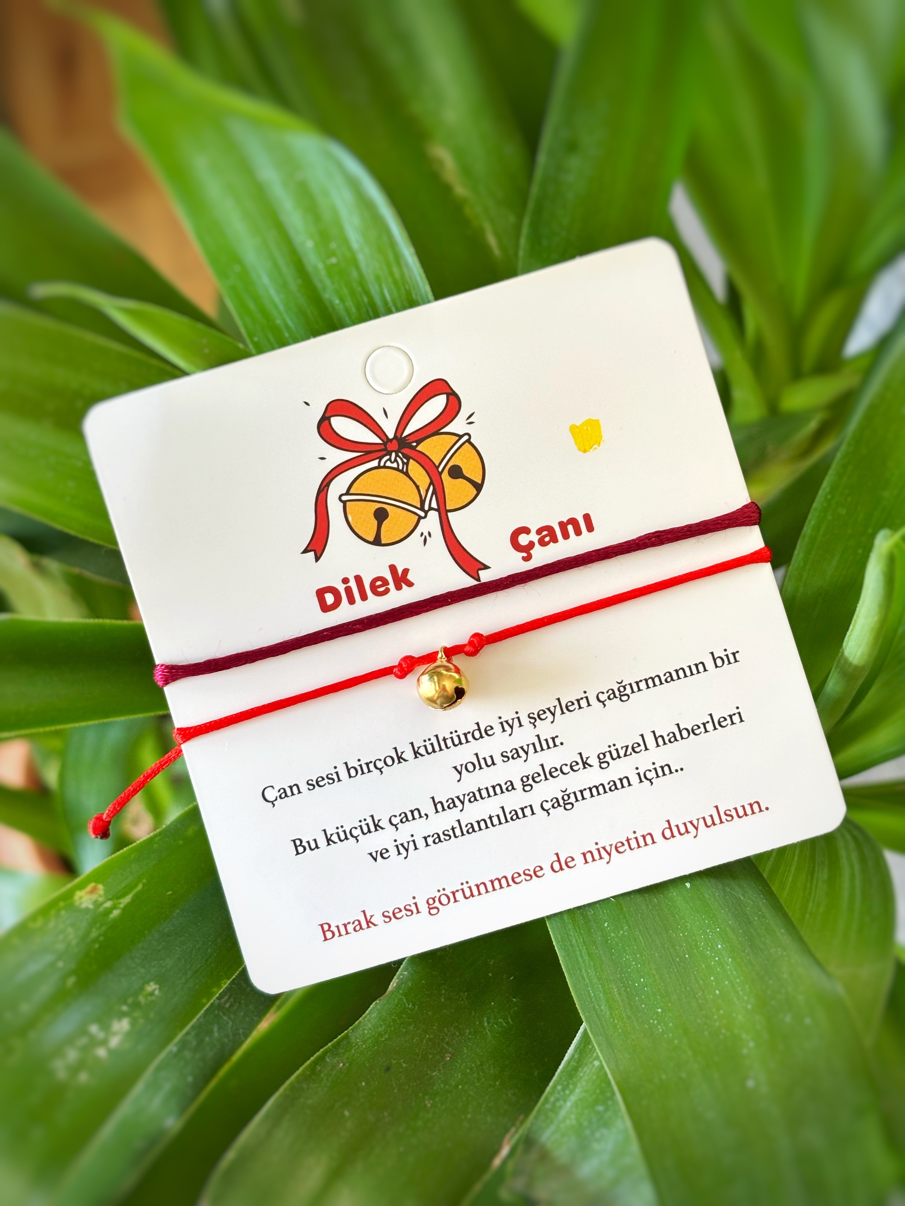 Dilek Çanı Pirinç Dilek Bilekliği