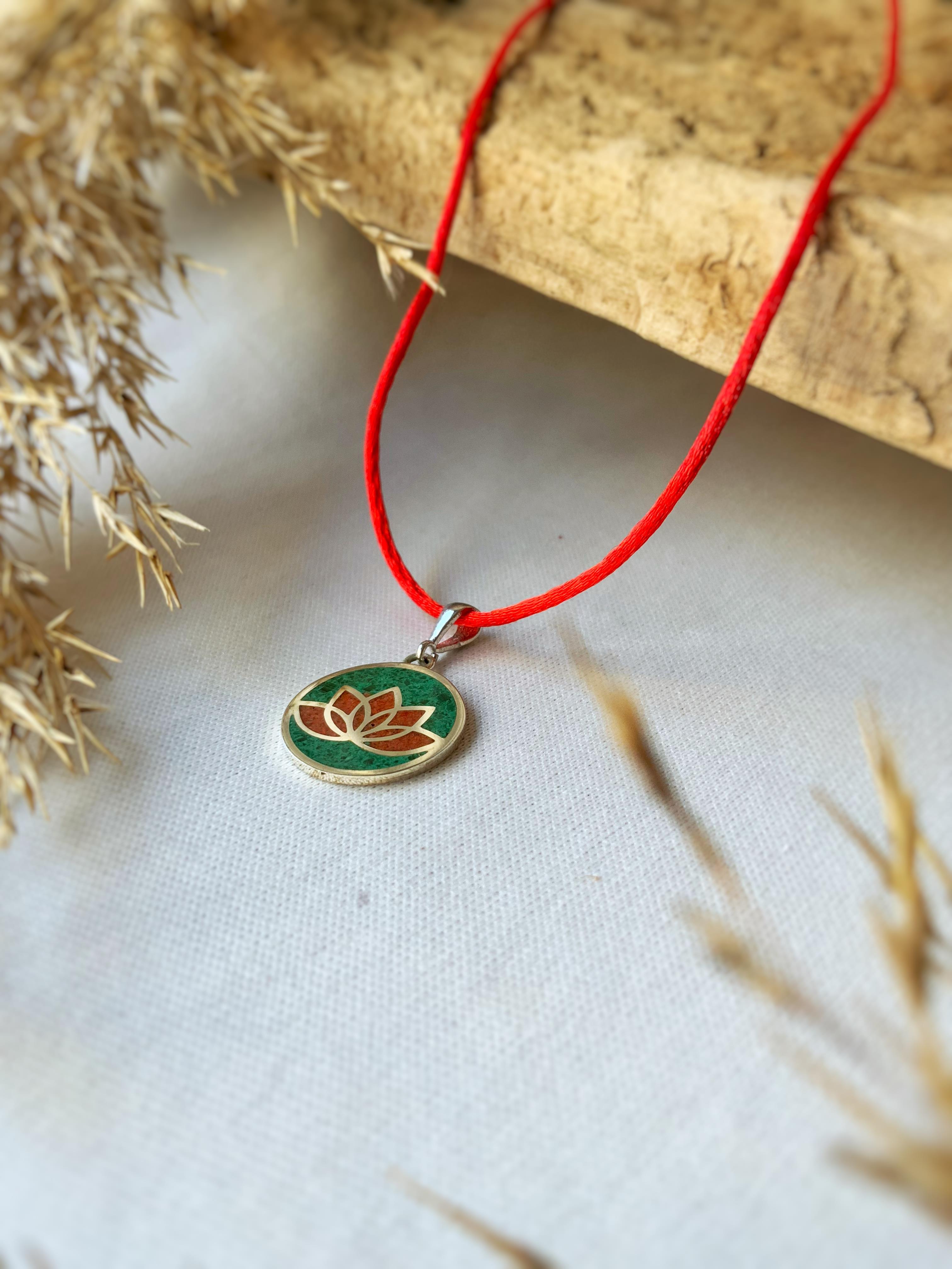 Lotus Gümüş Kolye Ucu