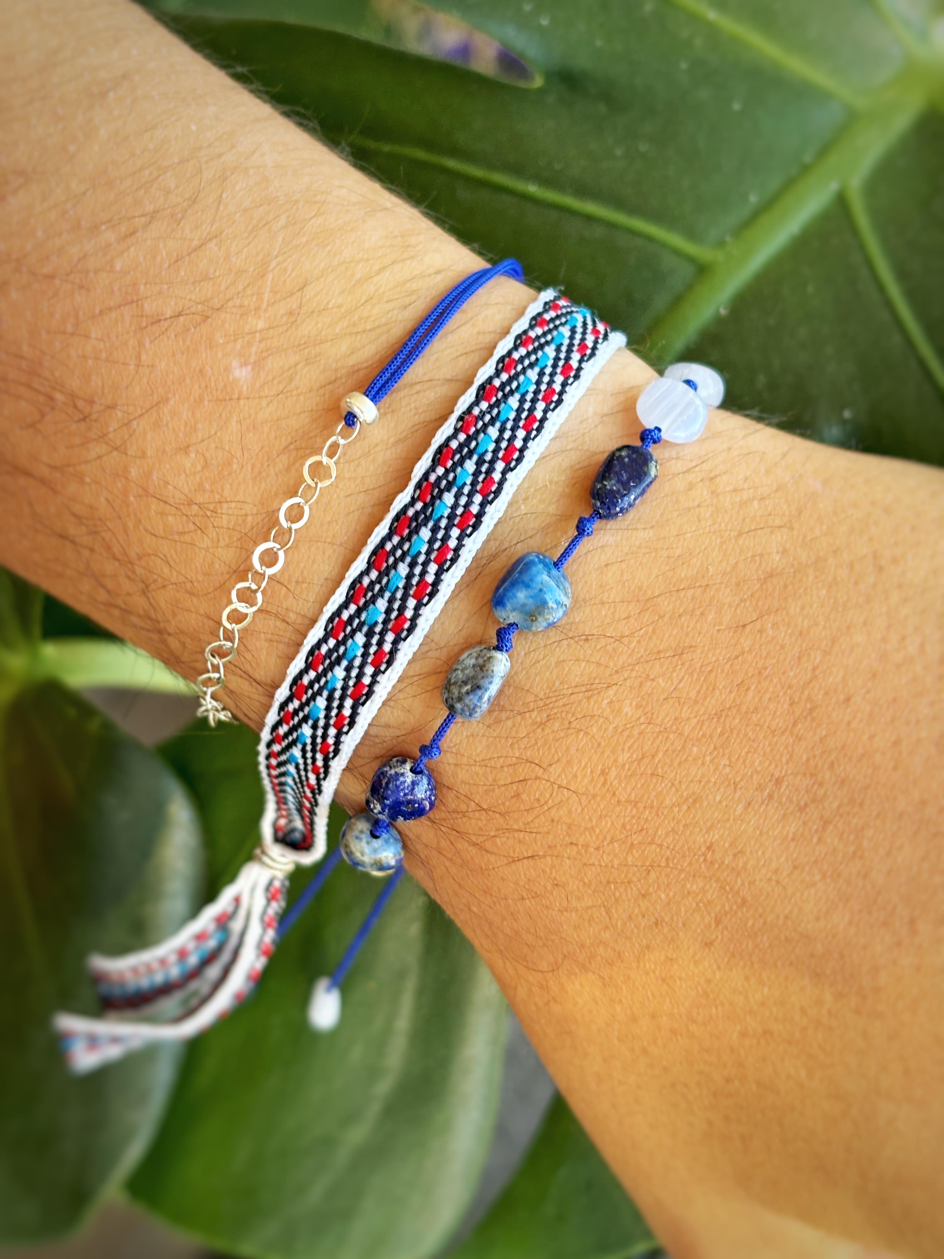 Mavi Unisex Tasarım otantik bileklik