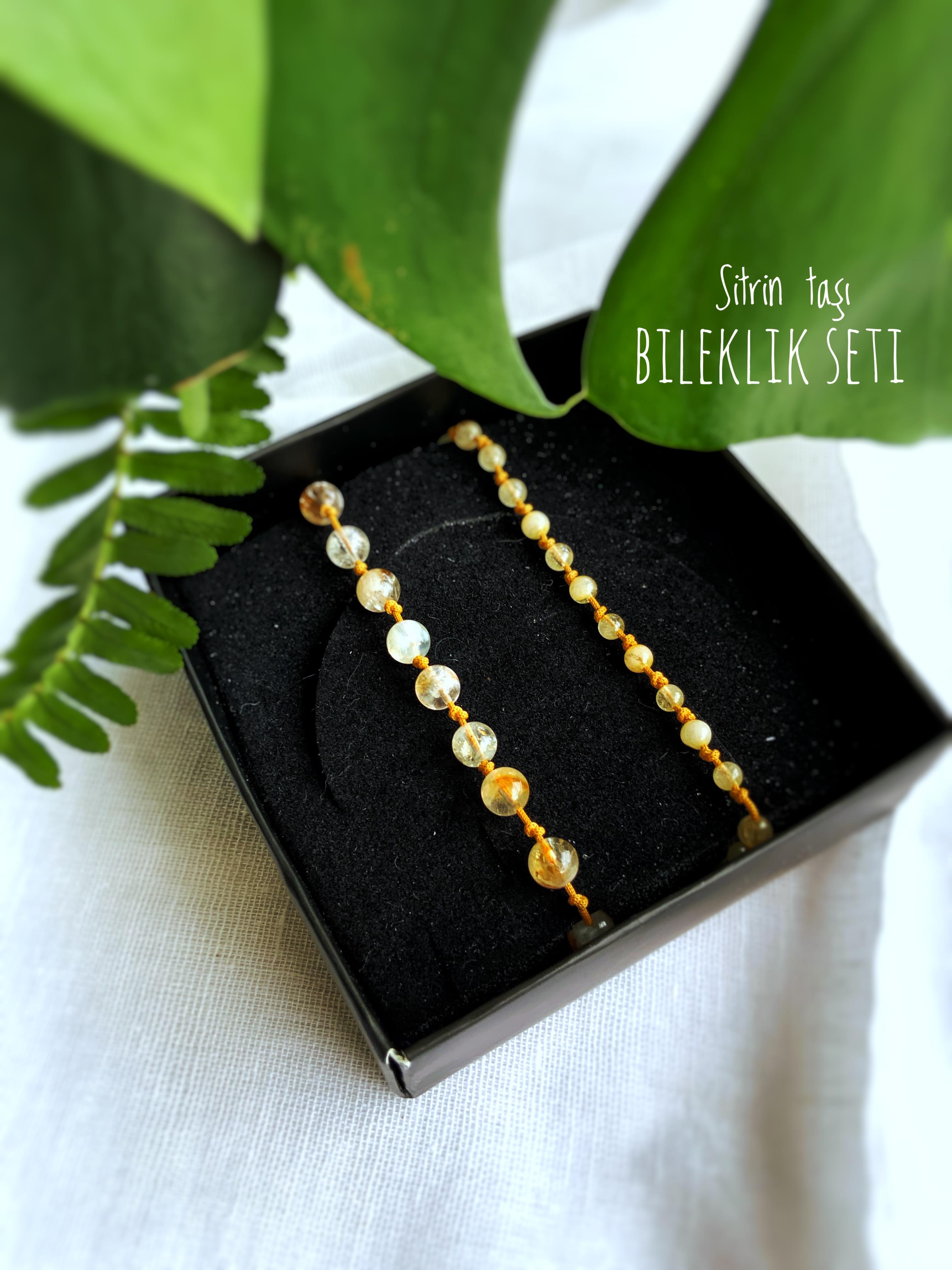 Sitrin Çift Bilekliği