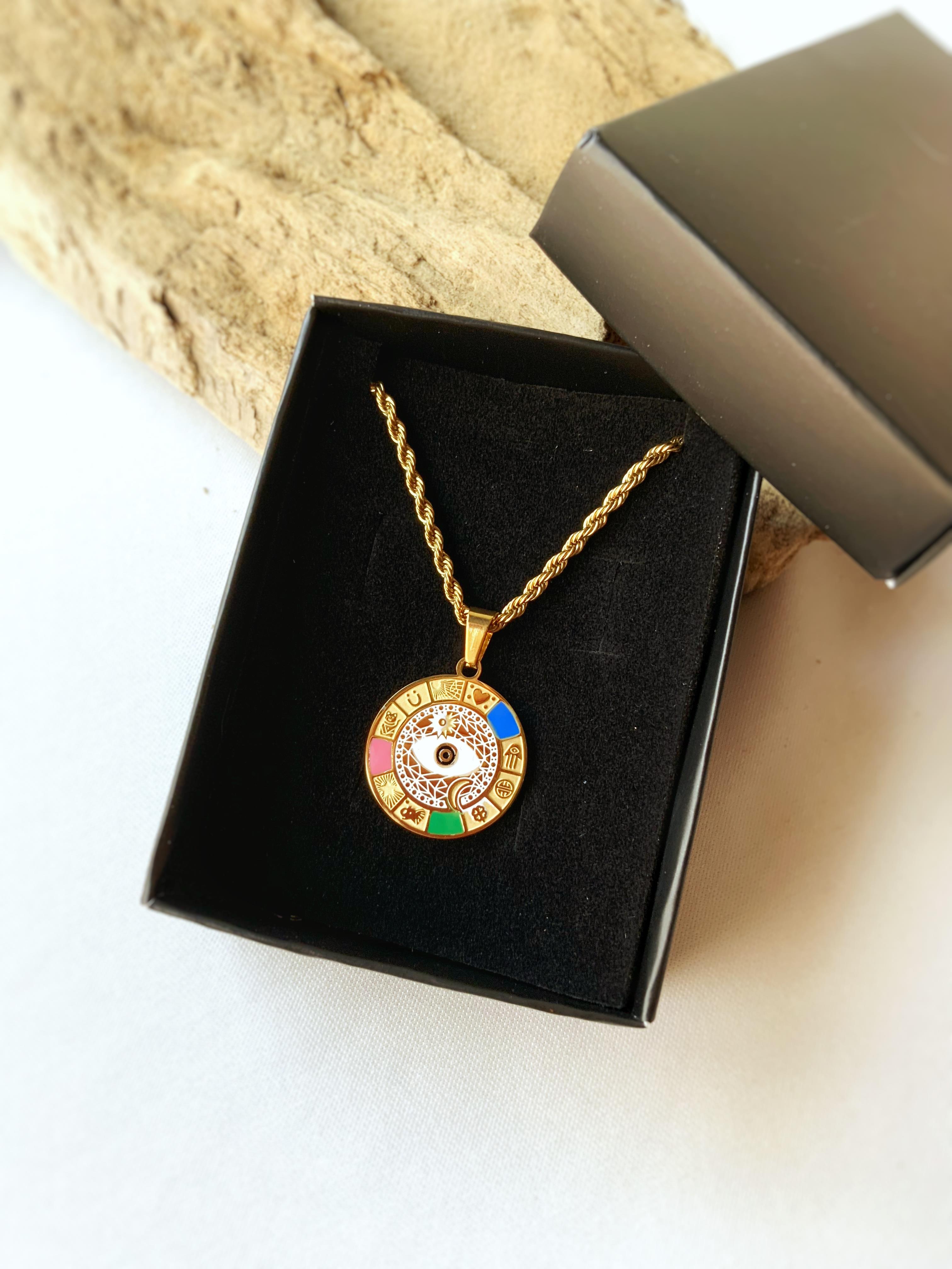 Süper Şans Tılsımı Çelik Kolye