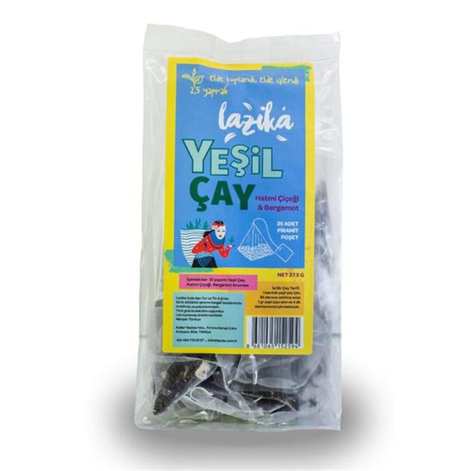 Yeşil Çay Bergamot, Hatmi Çiçeği Piramit Poşet