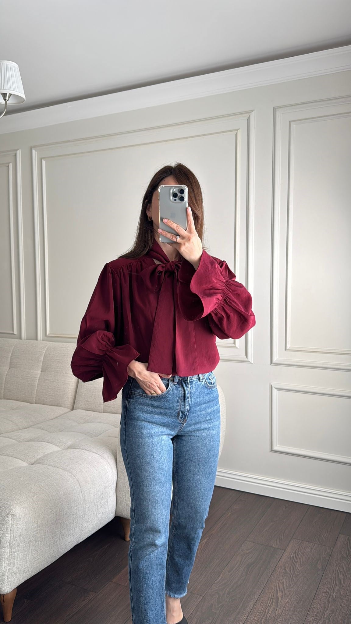 BLUZBüşceMODAL BLUZ BORDO