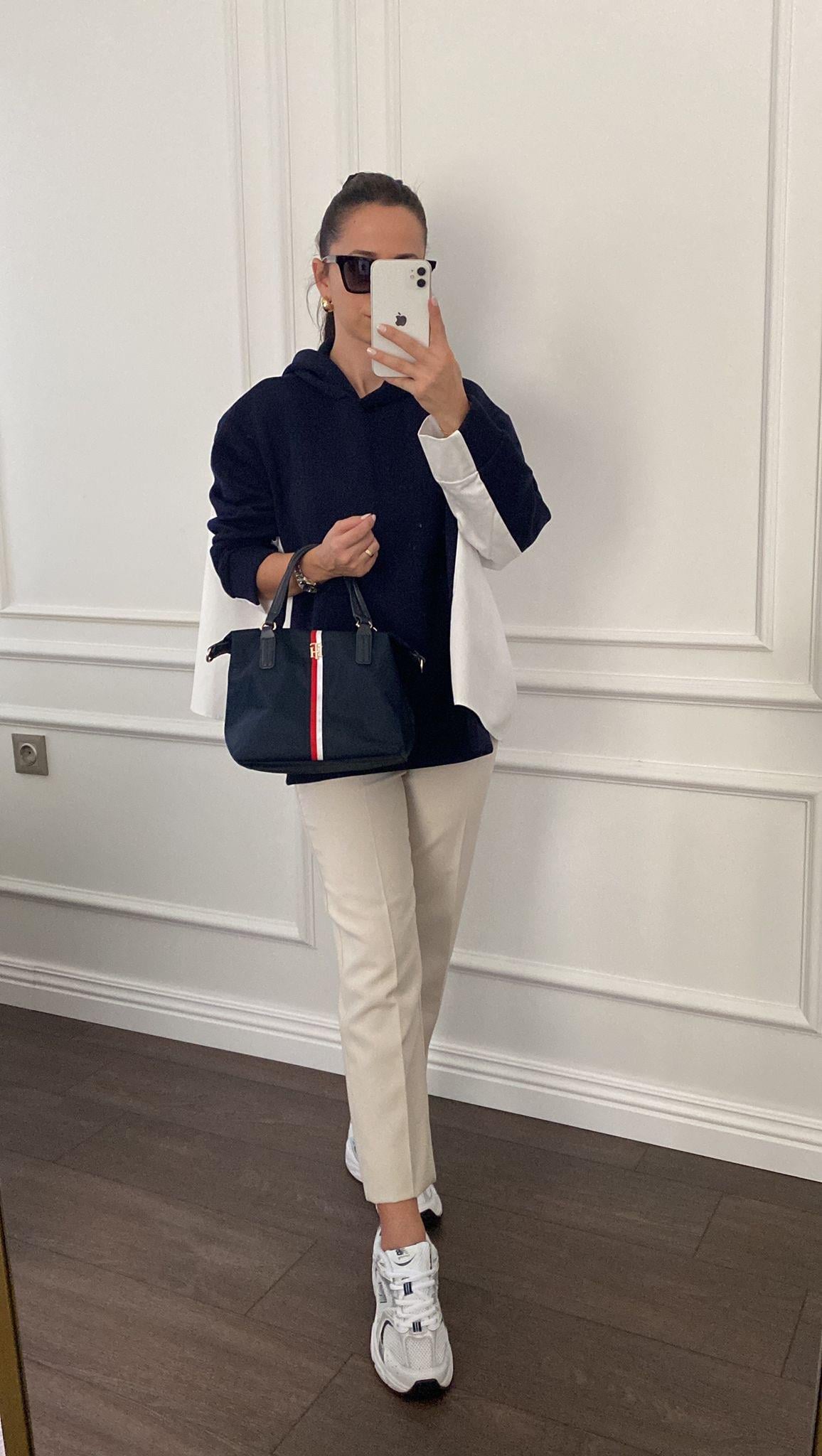 SWEATSHİRTBüşceGÖMLEK DETAYLI LACİVERT SWEAT