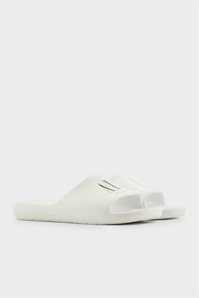 Armani Exchange Erkek Rahat Düz Taban AX Logolu Beyaz Terlik XUP012 XV675-K488