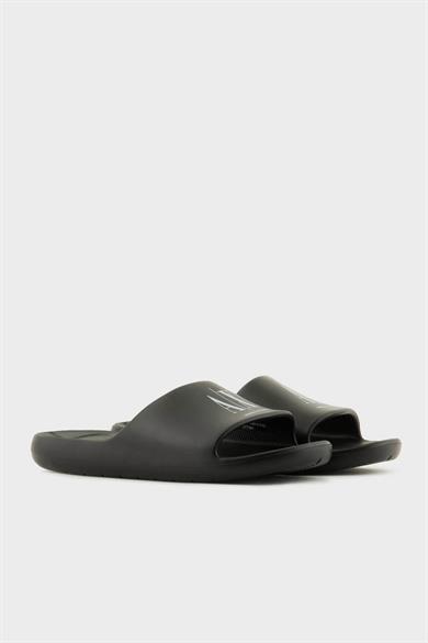 Armani Exchange Erkek Rahat Düz Taban AX Logolu Siyah-Beyaz Terlik XUP012 XV675-S277