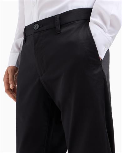 Armani Exchange Erkek Pamuklu Chino Slim Fit Siyah Pantolon 8NZP20 ZN1RZ-1200