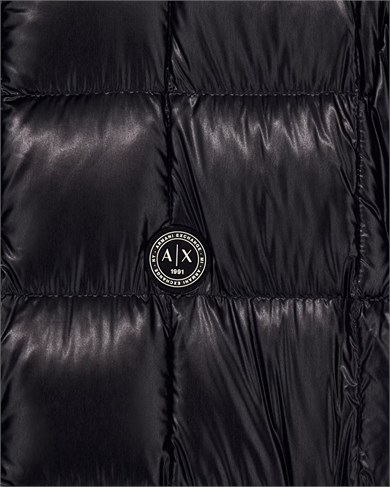 Armani Exchange Erkek Sıfır Yaka Fermuarlı Uzun Kollu Siyah Ceket XM003474 AF23755-UC001