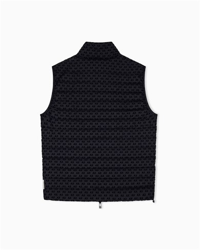 Armani Exchange Erkek Fermuarlı Logo Desenli Siyah Yelek XM003511 AF19870-UC001