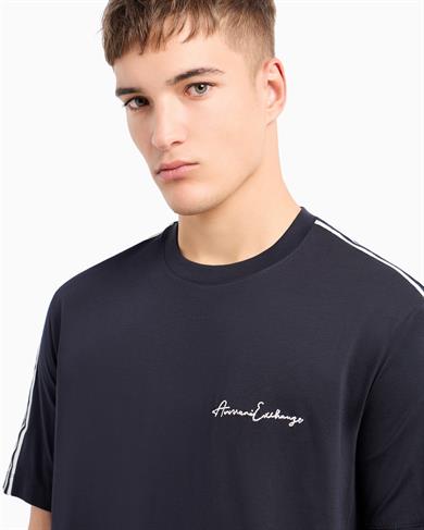 Armani Exchange Erkek Marka Logo Detaylı Baskılı Regular Fit Kısa Kollu Lacivert T-Shirt 8NZTSG ZJ9AZ-1510