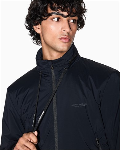 Armani Exchange Erkek Uzun Kollu Sıfır Yakalı Siyah Ceket XM001583 AF19196-UC001
