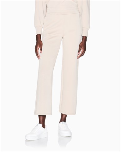 Armani Exchange Kadın Lastikli Yüksek Bel Regular Fit Düz Paça Bej Eşofman Altı XW002840 AF21298-U6223