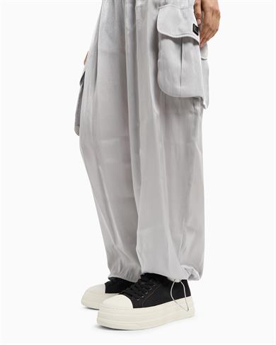 Armani Exchange Kadın Jogger Stil Bel Ve Paça Uçları Lastikli Yan Cep Gri Pantolon XW000139 AF10839-M8047