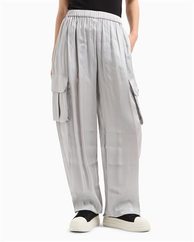Armani Exchange Kadın Jogger Stil Bel Ve Paça Uçları Lastikli Yan Cep Gri Pantolon XW000139 AF10839-M8047
