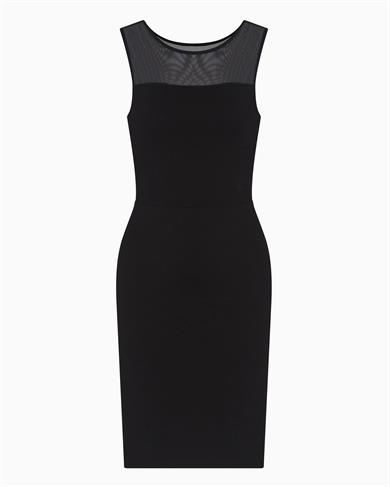 Armani Exchange Kadın Yuvarlak Yakalı Kolsuz Kısa Siyah Elbise XW000943 AF13729-UC001