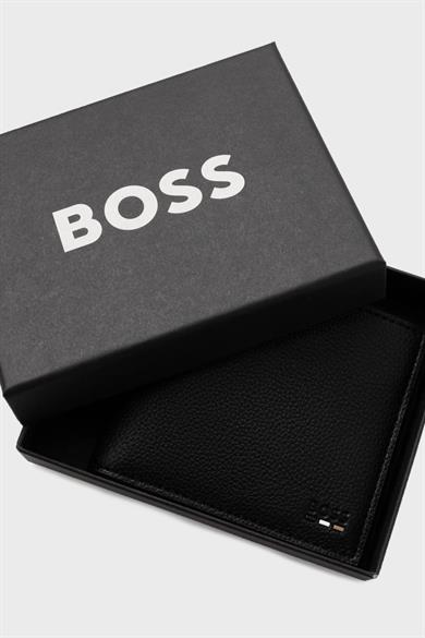 BOSS Erkek Ana Para Bölmeli Logo Desenli Deri Siyah Cüzdan 50536479-001