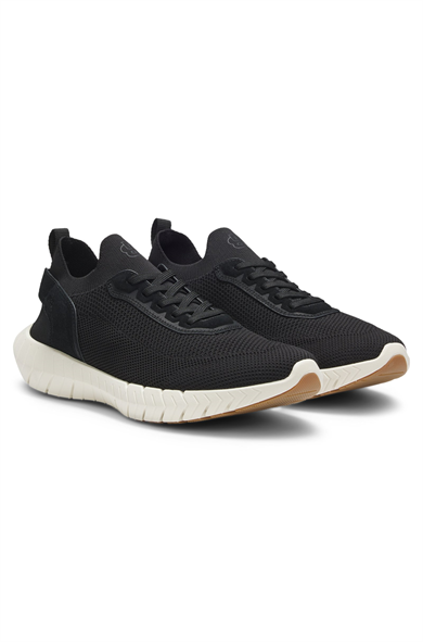 BOSS Erkek Bağcıklı Rahat Esnek Taban İnce Fileli Siyah Sneaker 50563857-001