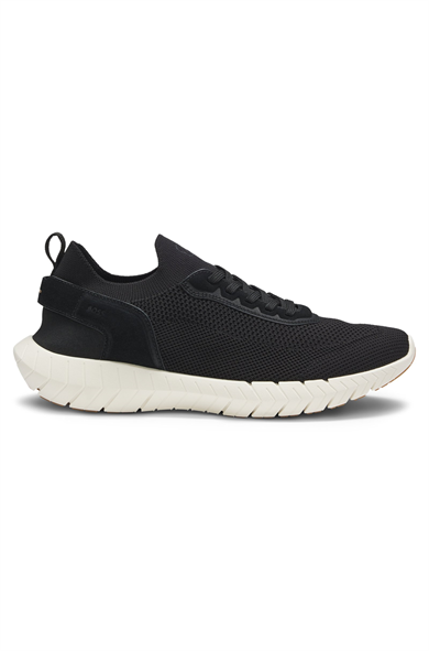 BOSS Erkek Bağcıklı Rahat Esnek Taban İnce Fileli Siyah Sneaker 50563857-001