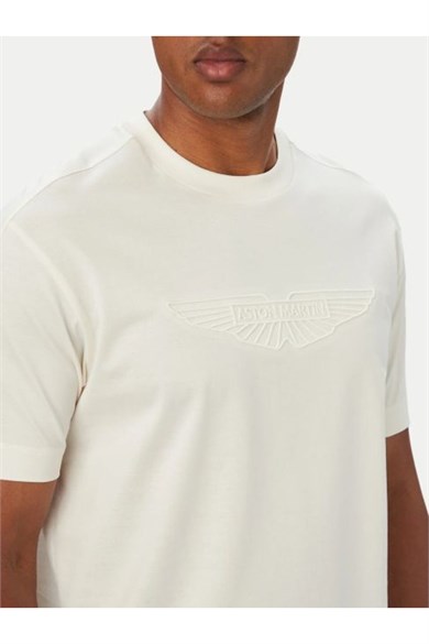 BOSS Erkek Bisiklet Yakalı Ekstra Yumuşak Pamuklu Logo İşlemeli Kısa Kollu Ekru Polo Yaka T-Shirt 50565042-118