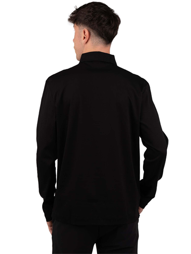 BOSS Erkek Dokuma Polo Yaka Kısa Kol Günlük Siyah Polo Yaka T-Shirt 50523917-001