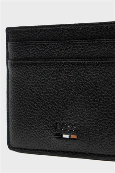 BOSS Erkek Dört Bölmeli Doku Kaplamalı Siyah Kartlık 50536513-001