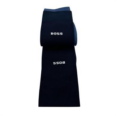 BOSS Erkek Esnek Pamuklu İkonik BOSS Şerit Çizgi Detaylı Lacivert Çorap 50531084-425