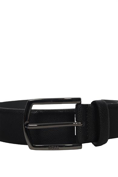 BOSS Erkek Hakiki Deri Logolu Metal Tokalı Siyah Kemer 50529624-001