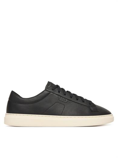 BOSS Erkek Kabartma Logolu Düşük Bilekli Deri Siyah Sneaker 50557866-001
